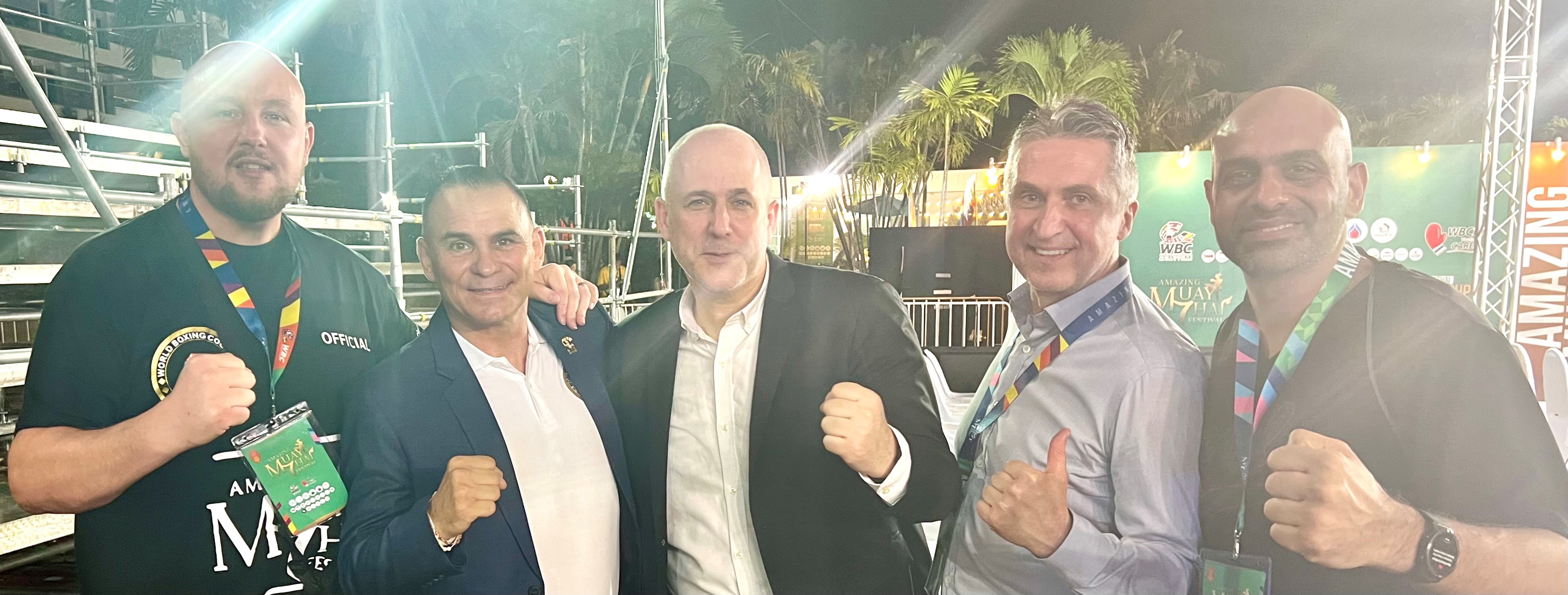 The chairmen of WBC MuayThai in Hua Hin Thailand attending the inaugural Amazing MuayThai Festival  